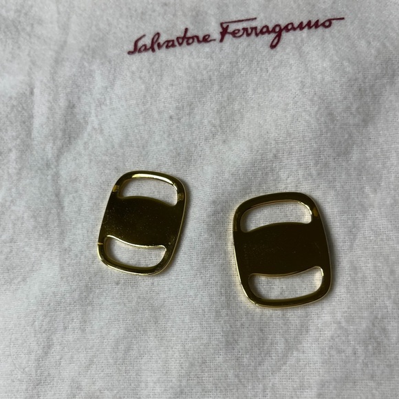 Authentic SALVATORE FERRAGAMO Logo Accessory Scarf Ring SET OF TWO with Dust Bag - Picture 15 of 16